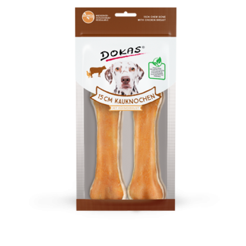 204081 DOKAS 15 cm chew bone with chicken 2pcs